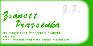 zsanett prazsenka business card